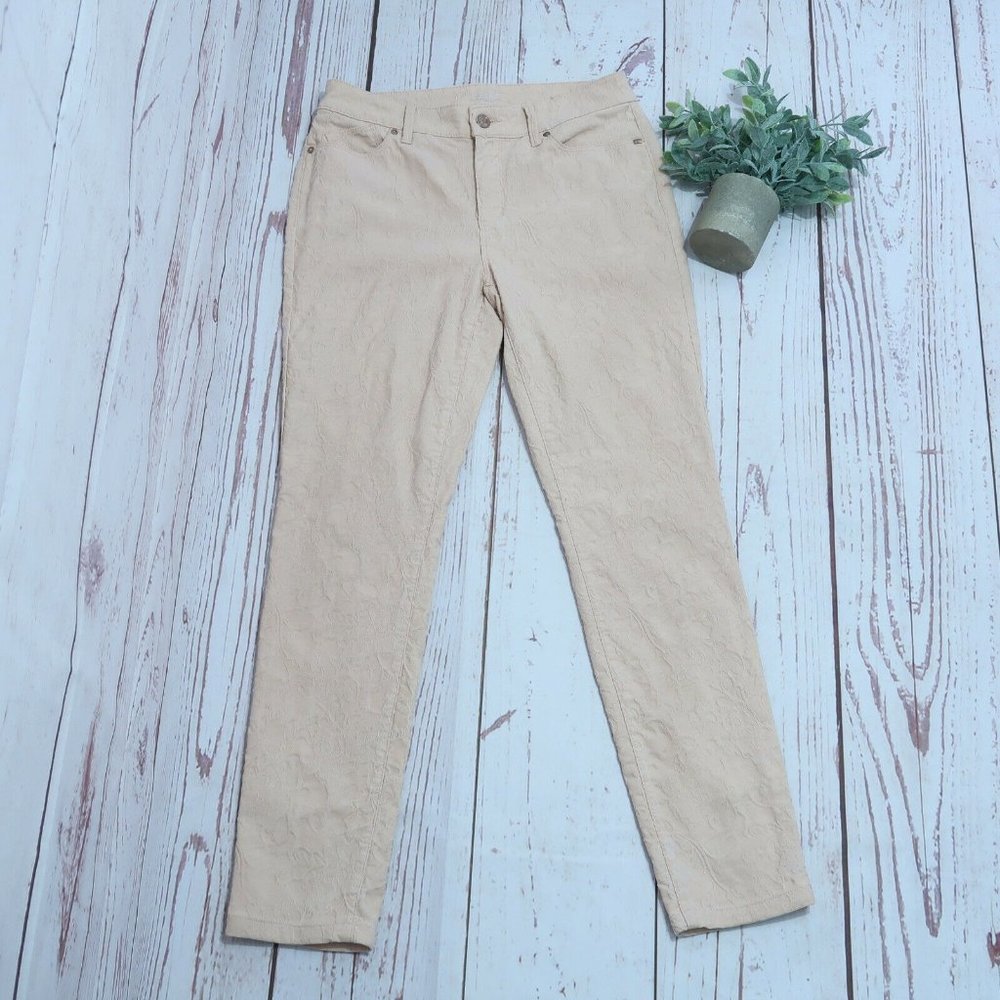 Chicos Size 0R Jeggings Pink Floral Jeans